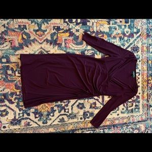 Ralph Lauren purple faux wrap dress